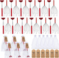 12 Set Scalp Head Massager and Back Scratcher Employee Appreciation Bulk Gifts with Thank You Cards Gift Bags Stress Relief for Graduation Father'S Day Coworker(Red)