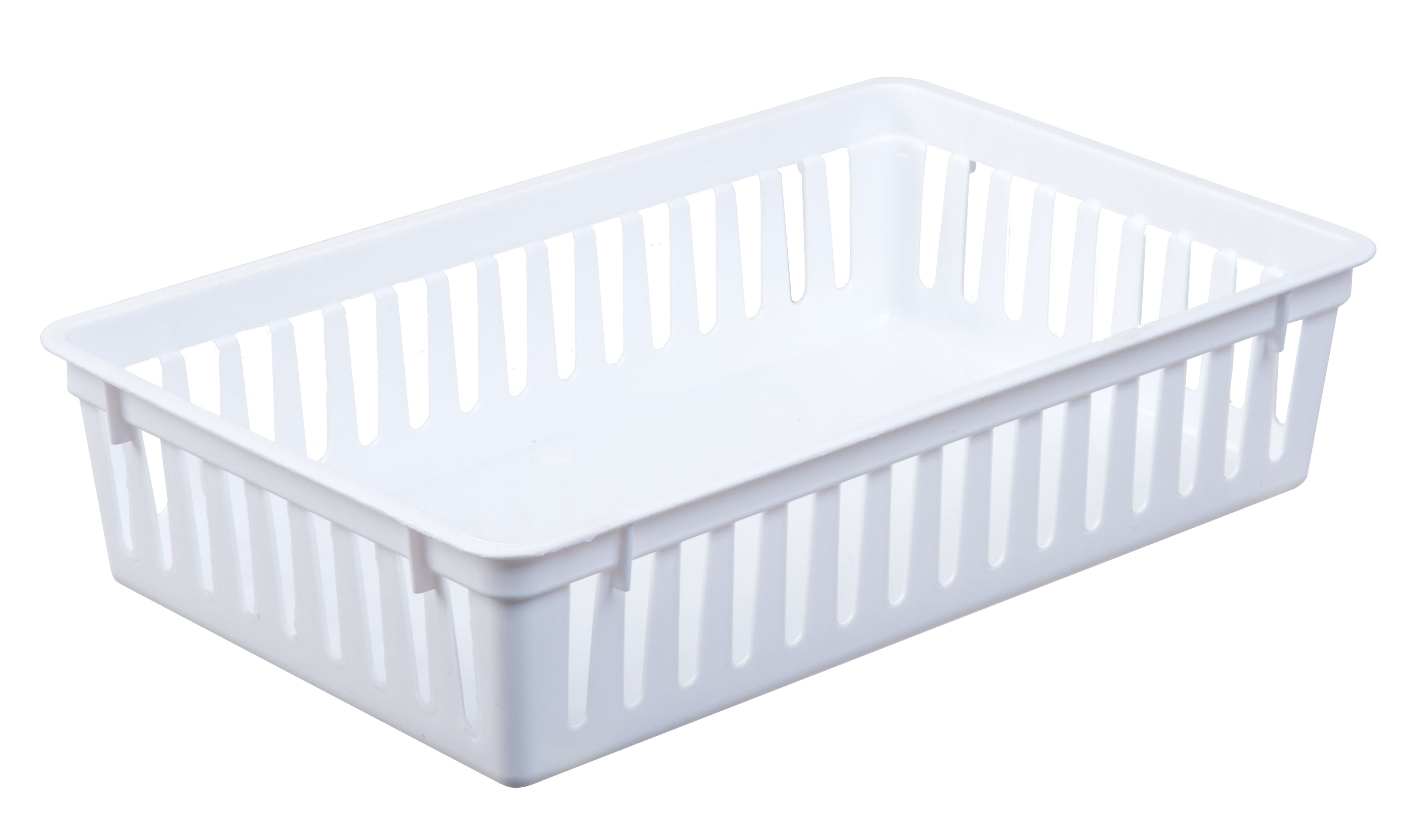 (6 Pack)  2-Pack Plastic Drawer Organizer Storage Bin Set, Mini Drawer Storage Containers for Kitchen Drawer, Desk Drawer and Bathroom Drawer Organization, Arctic White, 10.3" X 6.5" X 2.4"