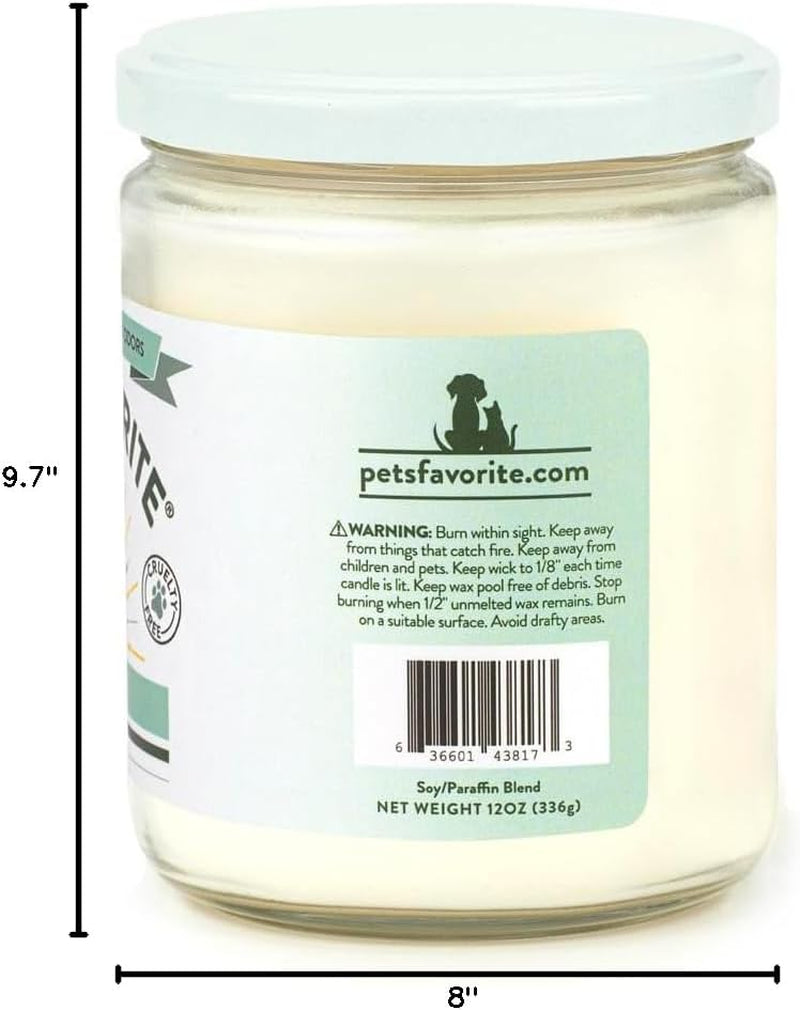 Scented Candles with a Cotton Wick, Clean Burning Pet Candles with a Natural Fiber Wick and 70 Hour Burn Time, Forest Pine Pack of 2