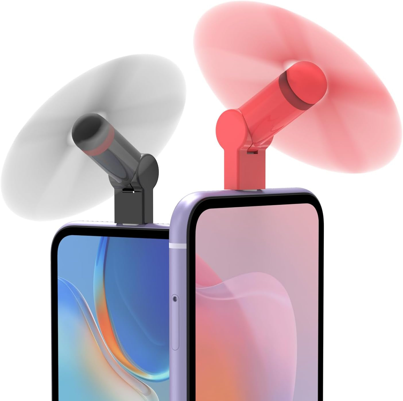 Type C Mini Fan(2 Pack), 180 Rotating Portable USB-C Cool Cooler Mobile Phone Fan Compatible with USB C TYPE C Interface Iphone 15/15 Pro/Pro Max, One Plus, Pixel/Htc/Huawei/Leeco/Samsung and More