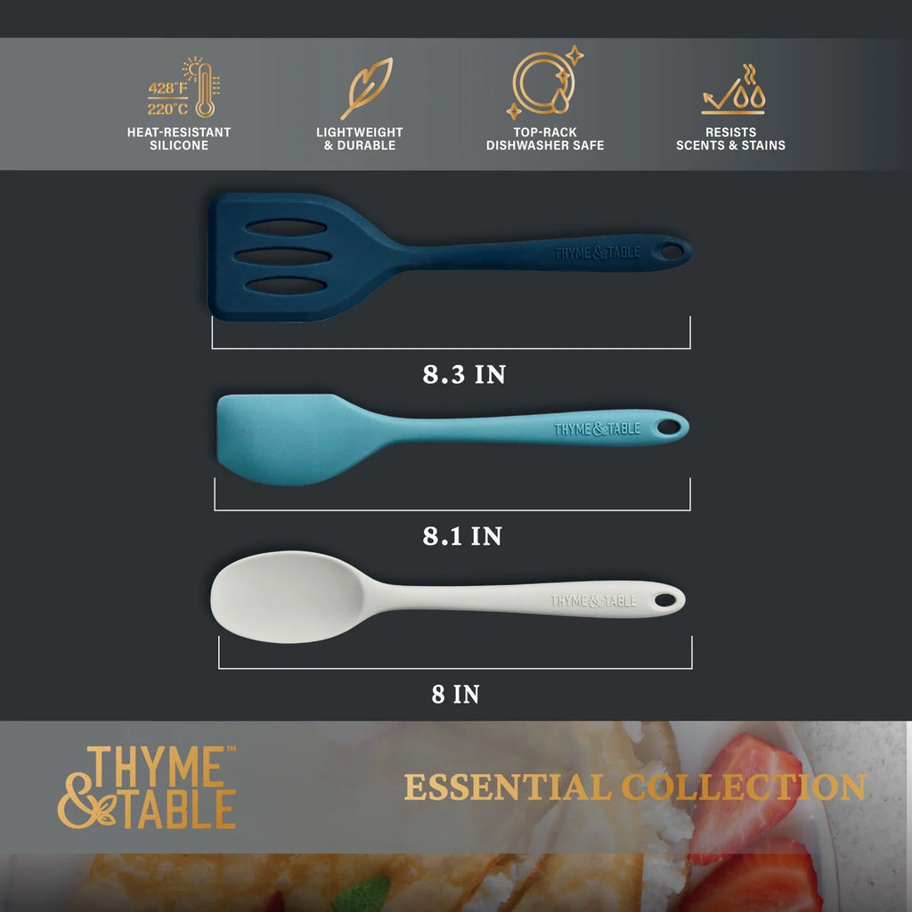 Thyme and Table Silicone Mini Kitchen Utensil Set, 3 Pcs