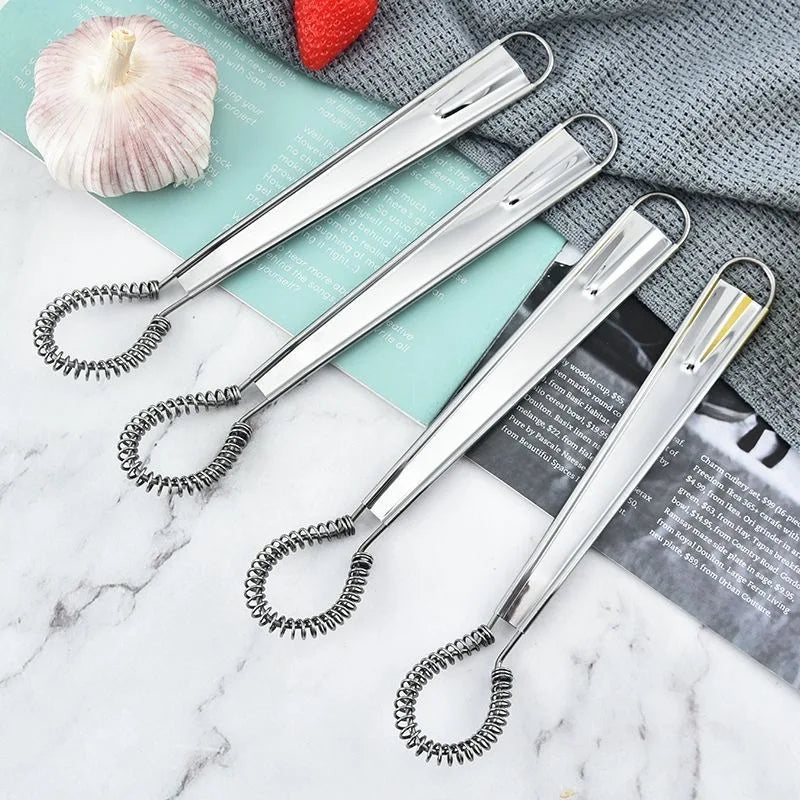 Handheld Mini Kitchen Egg Blender Stainless Steel Spring Manual Egg Beater Honey Cream Blender Kitchen Baking Tools