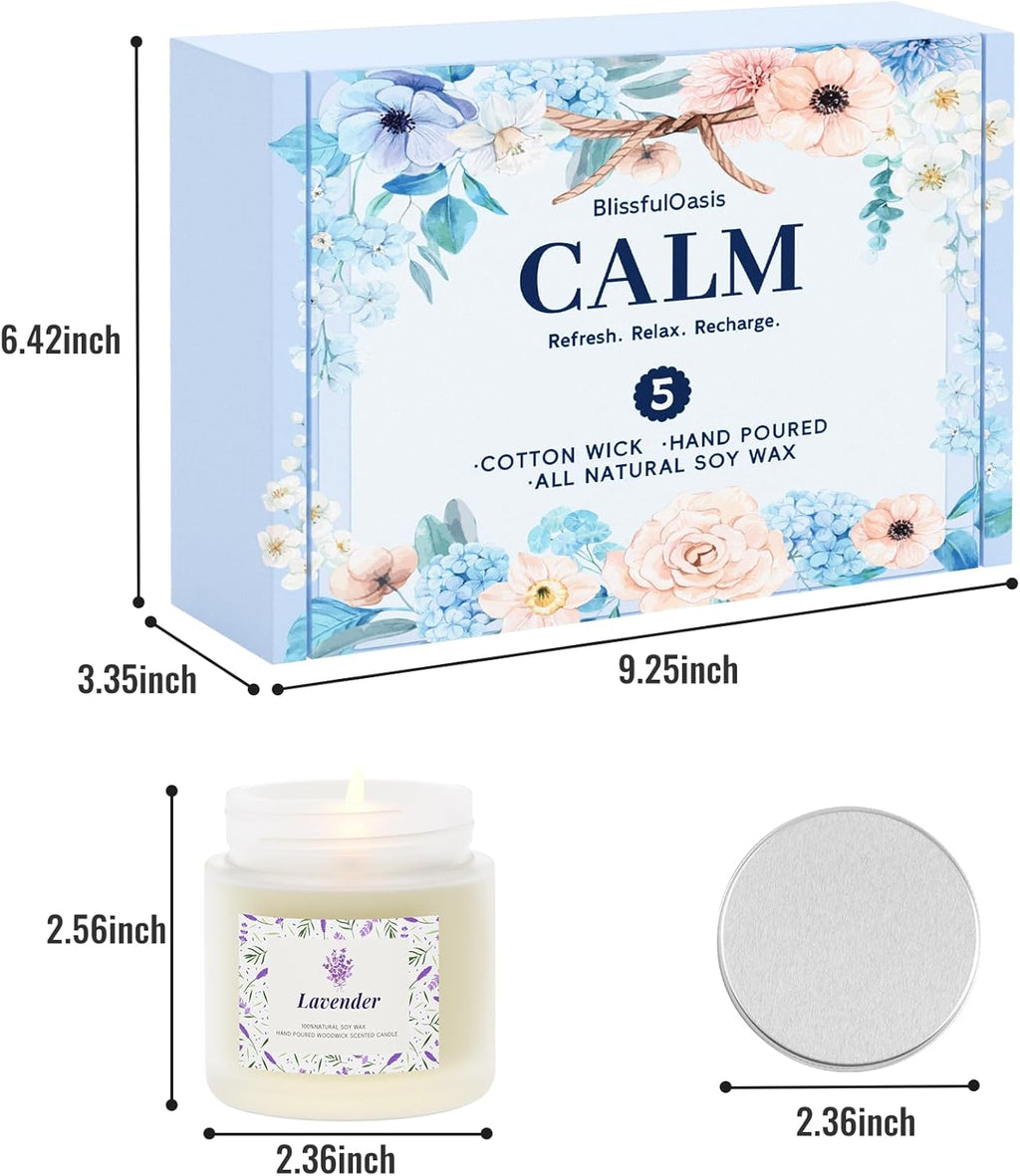 Scented Candles, Candles for Women, 5 Pack | Long-Lasting Candles for Home Scented, 5 Pack Candle Set, Natural & Safe Ingredients, Candle Set for Her