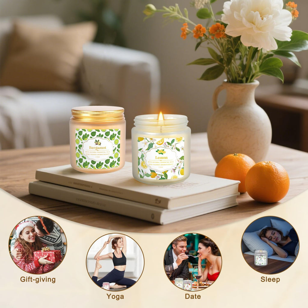 24 Pack Scented Candles with Added Natural Essential Oils, 3.5Oz, Suitable for Various Festivals, Parties, Yoga, and Home Scene