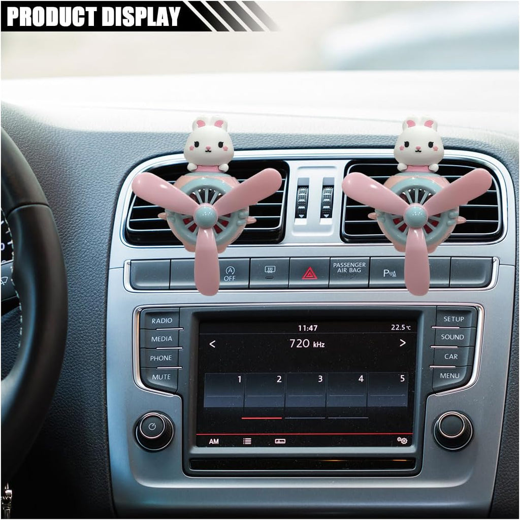 Cute Pilot Black Warrior Car Air Vent Clip Charm, Car Air Condition Vent Clip, Rotating Propeller Automotive Air Outlet Fan Creative Accessories for Car Interior Decoration