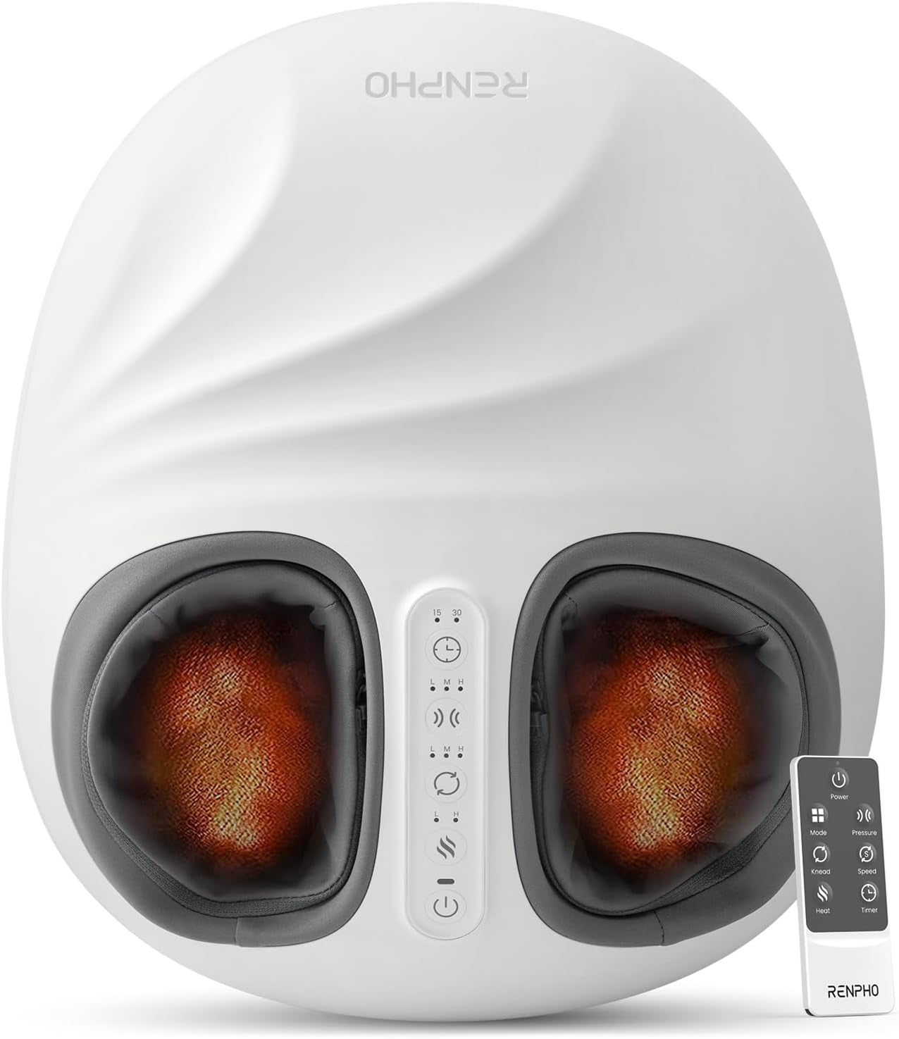 RENPHO Stylish Shiatsu Foot Massager, Smart Auto-Adaptive Foot Size Fit | 3 Modes Full-Foot Kneading & Compression Massage, Foot Care Birthday Gifts for Women Wife, FSA Eligible HSA, Size up to 13