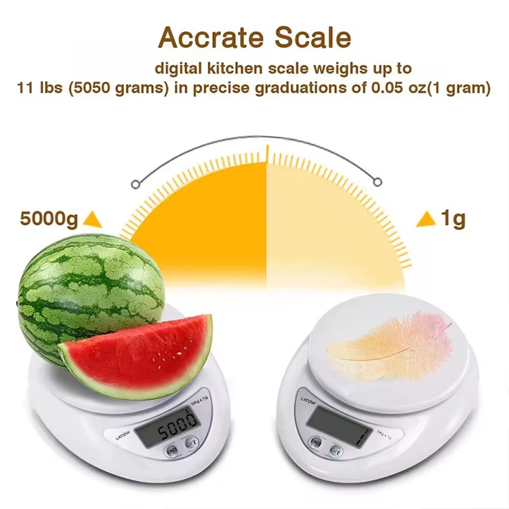 5KG/1G Mini Portable Electronic Digital Kitchen Scale LCD Display Measuring Food Jewelry Digital Scale Kitchen Accessories Tools
