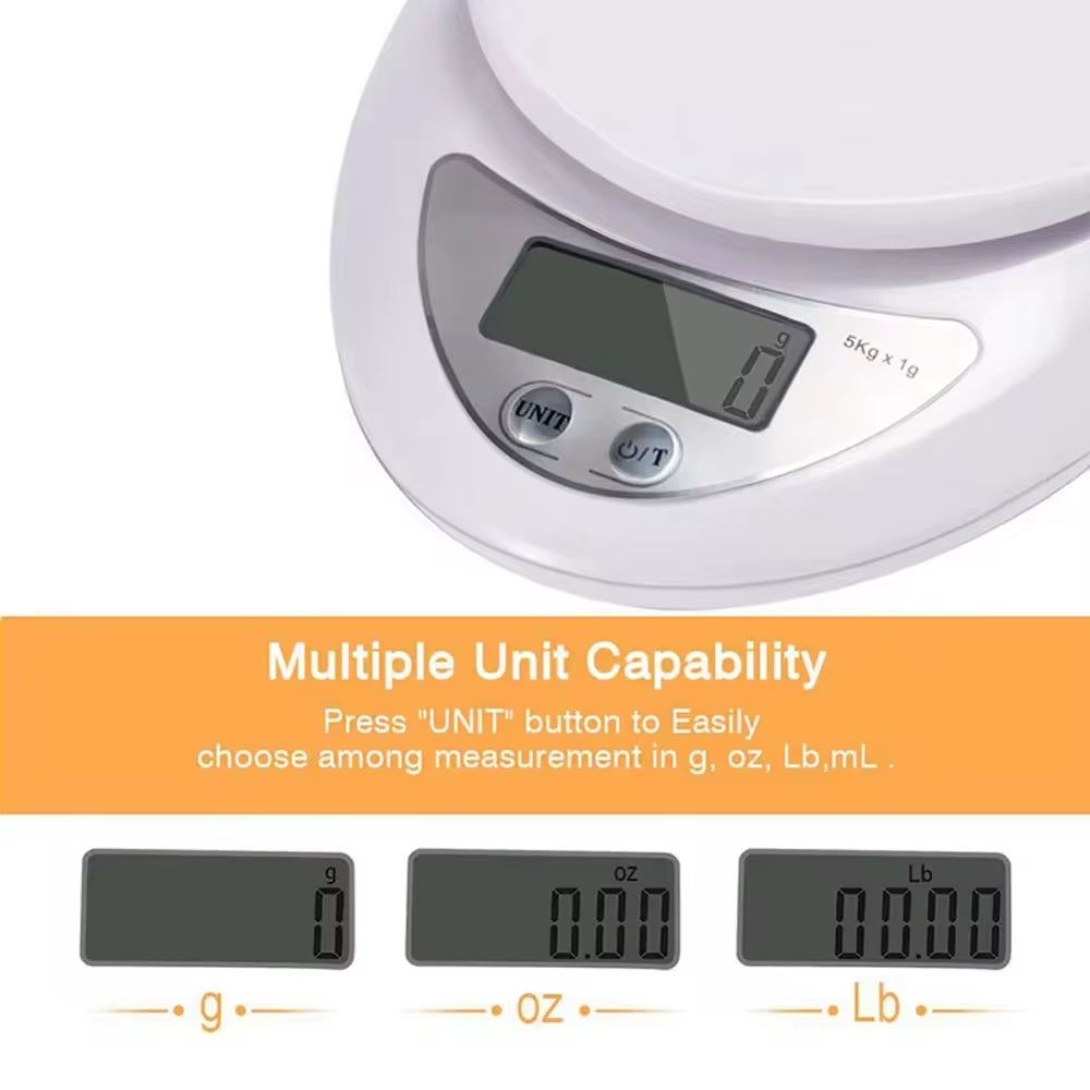 5KG/1G Mini Portable Electronic Digital Kitchen Scale LCD Display Measuring Food Jewelry Digital Scale Kitchen Accessories Tools