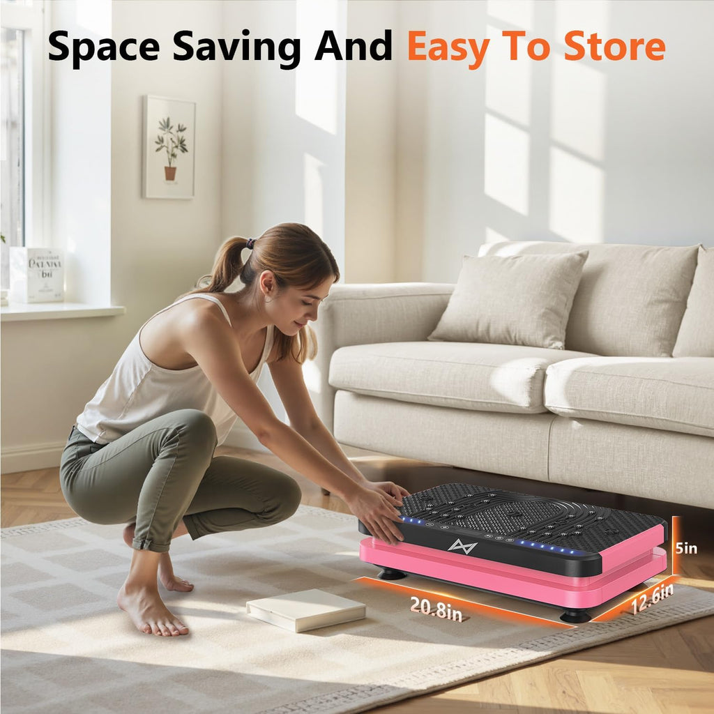 Vibration Plate Fitness Platform Exercise Machine Vibrating Shaking Full Body Shaker Workout Vibrate Stand Shake Board Sport for Weight Loss Fat Burner for Gym Home Office