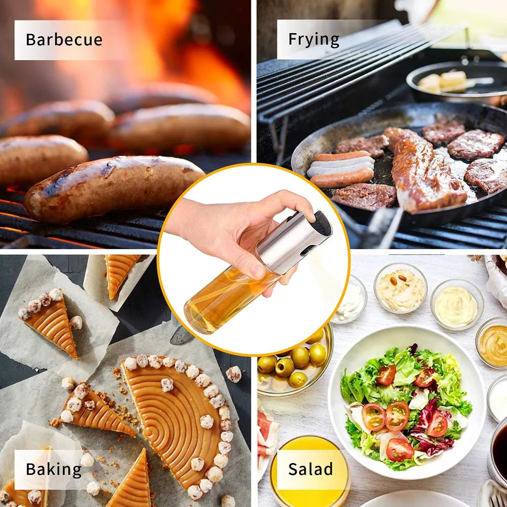 Oil Sprayer, 2 Pcs Olive Oil Sprayer Oil Sprayer with Olive Oil Holder, Fried Chicken, BBQ, Baking, Barbecue, Air Fryer, Salad, Olive Oil Dispenser Set