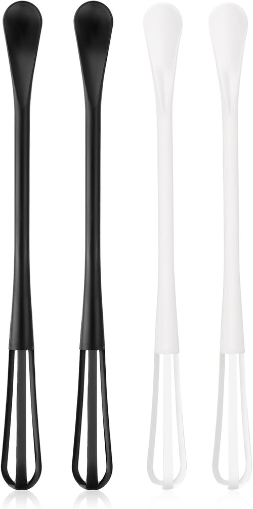 4Pcs Multifunctional Mini Whisk, Egg Whisk Small Whisks for Cooking Tiny Whisk for Whisking, Beating, Blending Ingredients, Mixing Sauces